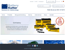 Tablet Screenshot of battery-kutter.de